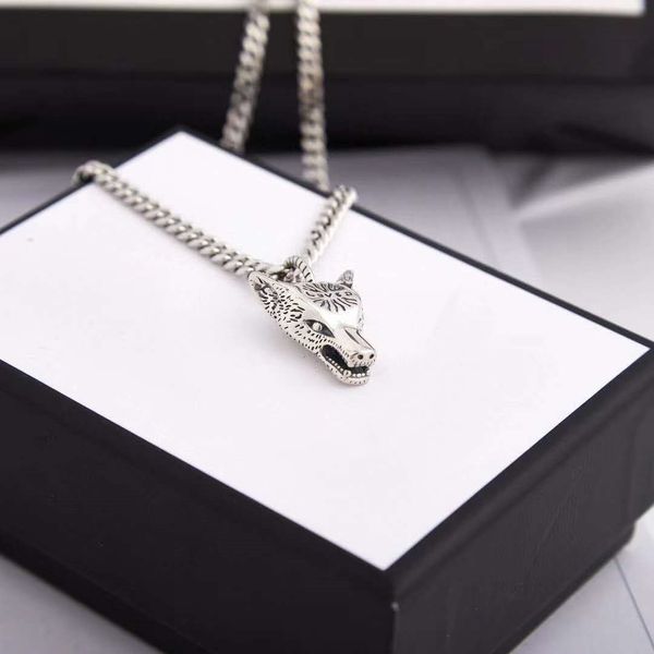 New Style Wolf Head Necklace for Unisex Top Quality Silver Plated Chain Necklace Personality Charm Necklace Fashion
New Style Wolf Head Necklace for Unisex Top Quality Silver Plated Chain Necklace Personality Charm Necklace Fashion