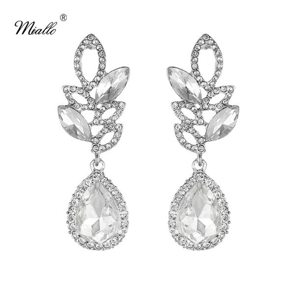 miallo fashion big austrian crystal korean women earrings wedding bride bridesmaids drop earrings, Silver
miallo fashion big austrian crystal korean women earrings wedding bride bridesmaids drop earrings, Silver