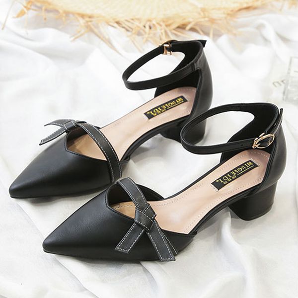 new thick heel female pumps fashion sandals summer thick bottom pointed hollow women shoes daily new brand pumps, Black
new thick heel female pumps fashion sandals summer thick bottom pointed hollow women shoes daily new brand pumps, Black