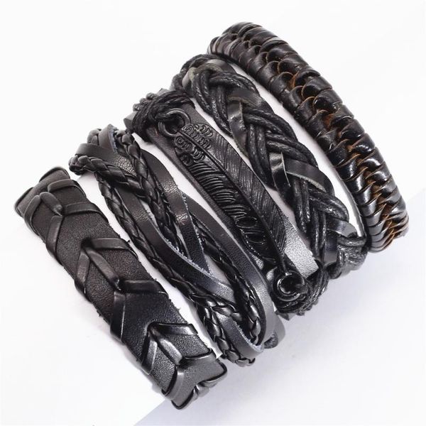 luobotou new 5 pcs/set black brown genuine leather men bracelets women bangles femme homme gift jewellery y shipping, Golden;silver
luobotou new 5 pcs/set black brown genuine leather men bracelets women bangles femme homme gift jewellery y shipping, Golden;silver