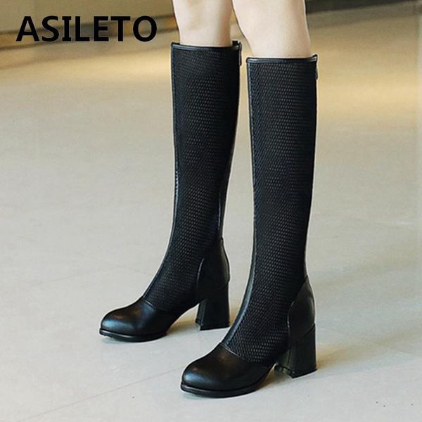 asileto big size 33-43 women knee high boots thick heel zipper lace mesh summer boots sandals breathable botas sandalias, Black
asileto big size 33-43 women knee high boots thick heel zipper lace mesh summer boots sandals breathable botas sandalias, Black