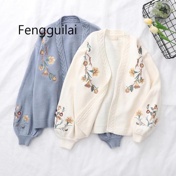 spring lantern sleeve flower embroidery knitting sweater cardigans autumn preppy style mori girl student v-neck loose cardigan, White
spring lantern sleeve flower embroidery knitting sweater cardigans autumn preppy style mori girl student v-neck loose cardigan, White