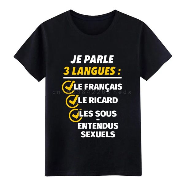 je parle 3 langues le francais le ricard les sous t shirt men personalized 100% cotton size s-3xl breathable summer style tshirt
je parle 3 langues le francais le ricard les sous t shirt men personalized 100% cotton size s-3xl breathable summer style tshirt