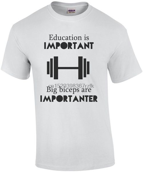 education is important. big biceps are importanter - funny working out t-shirt
education is important. big biceps are importanter - funny working out t-shirt