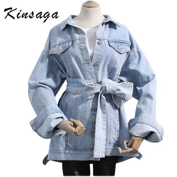 kinsaga spring self bow tie oversize yellow mid long denim jacket women highstreet vintage long sleeve coat autumn loose jackets, Black;brown
kinsaga spring self bow tie oversize yellow mid long denim jacket women highstreet vintage long sleeve coat autumn loose jackets, Black;brown