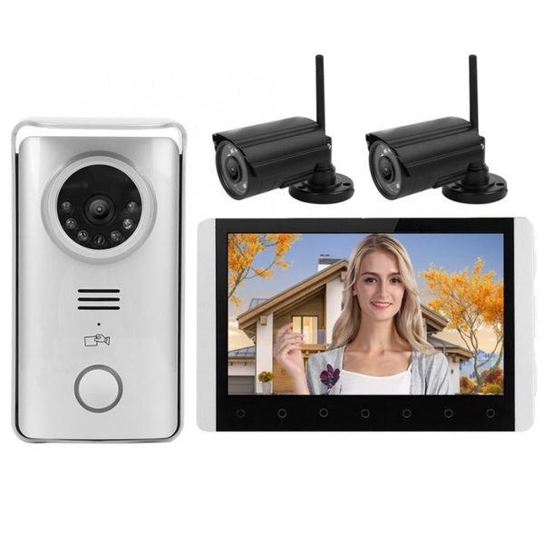 video door phones 7inch tft lcd screen doorbell 2.4g wireless swipes card night vision visual doorphone with 2pcs surveillance camera 100-24
video door phones 7inch tft lcd screen doorbell 2.4g wireless swipes card night vision visual doorphone with 2pcs surveillance camera 100-24