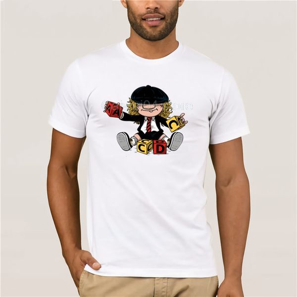 fashion t shirt 100% cotton 2019 brand men angus young fashion summer mens short sleeve t shirt