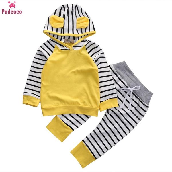newborn baby boys girls romper hooded sweatshirt pants striped long sleeve hoodie infant kids fall clothes, White
newborn baby boys girls romper hooded sweatshirt pants striped long sleeve hoodie infant kids fall clothes, White