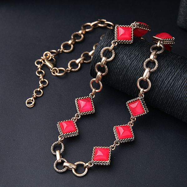 chains 2021 removable chain red square long statement necklace women acrylic geometric handmade accessories gold color, Silver
chains 2021 removable chain red square long statement necklace women acrylic geometric handmade accessories gold color, Silver