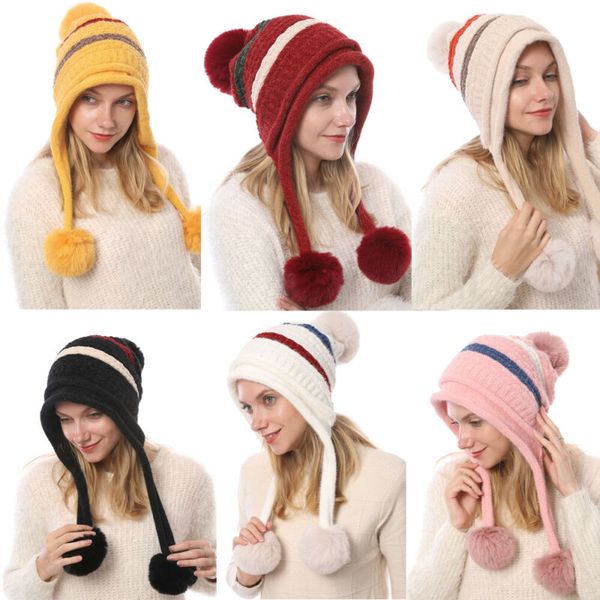 beanie/skull caps fashion women winter warm chunky knitted crochet beanie hat fur pom ball ski cap 6 colors, Blue;gray
beanie/skull caps fashion women winter warm chunky knitted crochet beanie hat fur pom ball ski cap 6 colors, Blue;gray