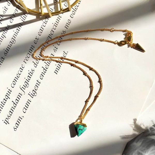 fashion luxury geometry natural malachite pendant necklace for women gold color chain designer jewelry mix style, Silver
fashion luxury geometry natural malachite pendant necklace for women gold color chain designer jewelry mix style, Silver