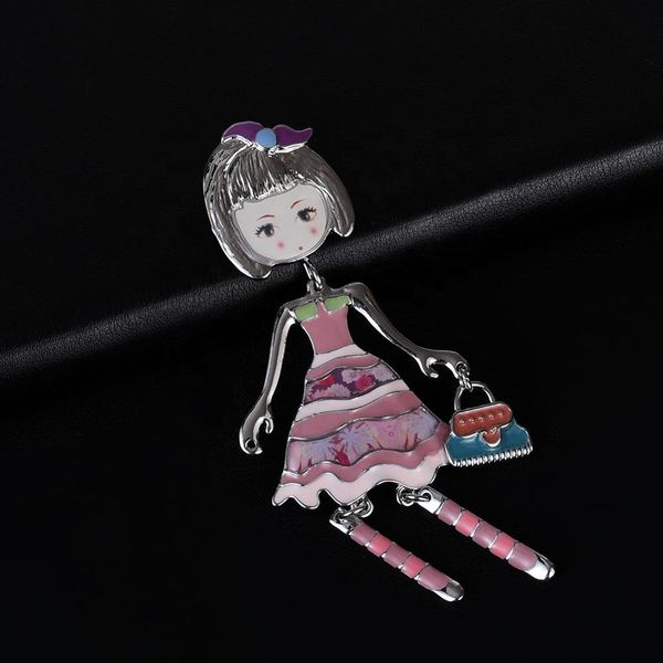 brooch of romantic doll brooches pins for women alloy jewelry enamel brooch pin wedding dress coat accessories, Gray
brooch of romantic doll brooches pins for women alloy jewelry enamel brooch pin wedding dress coat accessories, Gray