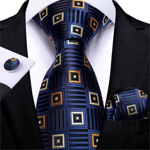 gift men tie navy blue plaid wedding tie for men hanky cufflink quality set dibangu new designer business mj-7309, Black;gray
gift men tie navy blue plaid wedding tie for men hanky cufflink quality set dibangu new designer business mj-7309, Black;gray