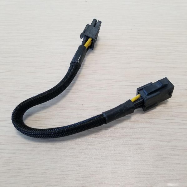 graphics card 6pin male to cpu 8pin female power supply extension cable with net cover 10cm
graphics card 6pin male to cpu 8pin female power supply extension cable with net cover 10cm
