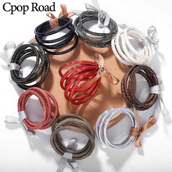 charm bracelets cpop trendy glitter colorful bowknot bangle pu leather punk lobster simple fashion jewelry women accessories gifts, Golden;silver
charm bracelets cpop trendy glitter colorful bowknot bangle pu leather punk lobster simple fashion jewelry women accessories gifts, Golden;silver