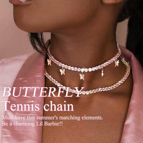 pink color zircon butterfly pendant necklaces for women 2020 trendy party anniversary jewelry butterfly tennis chain, Silver
pink color zircon butterfly pendant necklaces for women 2020 trendy party anniversary jewelry butterfly tennis chain, Silver