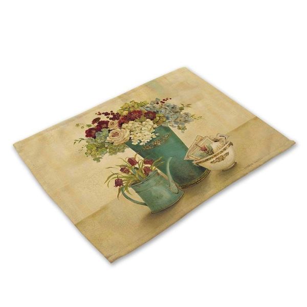 40x30cm plant flower series placemat flax table mat anti-scalding pad diy home kitchen decoration dining accessories
40x30cm plant flower series placemat flax table mat anti-scalding pad diy home kitchen decoration dining accessories