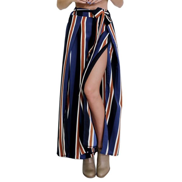 europe and america women's dress stripes slit lace-up trousers women's pants holiday loose pants, Black;white
europe and america women's dress stripes slit lace-up trousers women's pants holiday loose pants, Black;white