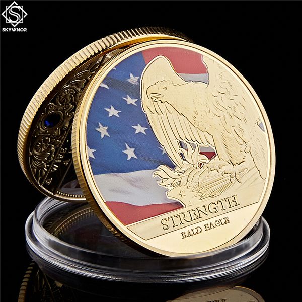 gold american bald eagle strength usa statue of liberty craft om gold plated commemorative coins collection
gold american bald eagle strength usa statue of liberty craft om gold plated commemorative coins collection