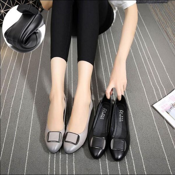 2020 new summer women genuine leather shoes comfortable buckle flats casual handmade ballet flats pointed work shoes, Black
2020 new summer women genuine leather shoes comfortable buckle flats casual handmade ballet flats pointed work shoes, Black