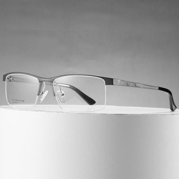 anti blue ray half rim eye glasses aluminum magnesium frame glasses men business style myopia spectacles new arrival, Black
anti blue ray half rim eye glasses aluminum magnesium frame glasses men business style myopia spectacles new arrival, Black