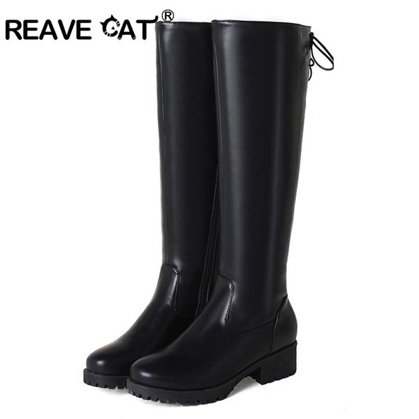 boots reave cat plus size 34-43 women knee-high med heel zapatos femininos flock pu black fashion casual concise a1026
boots reave cat plus size 34-43 women knee-high med heel zapatos femininos flock pu black fashion casual concise a1026