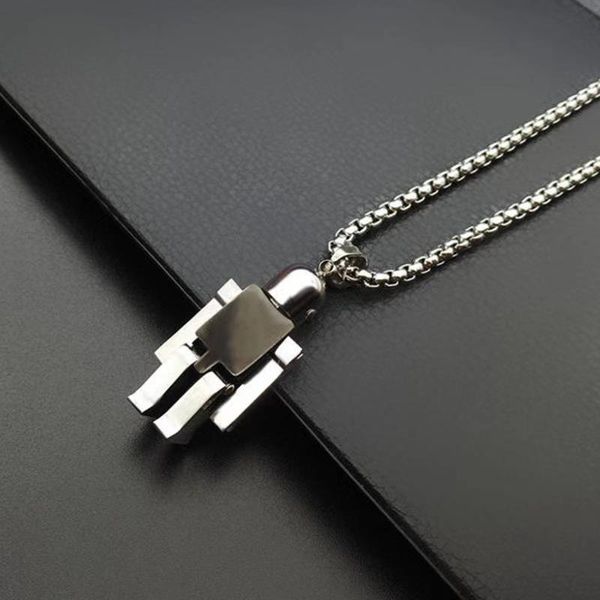 chains hip hop fashion creative tide brand titanium steel color space astronaut necklace for men and women couples jewelry, Silver
chains hip hop fashion creative tide brand titanium steel color space astronaut necklace for men and women couples jewelry, Silver