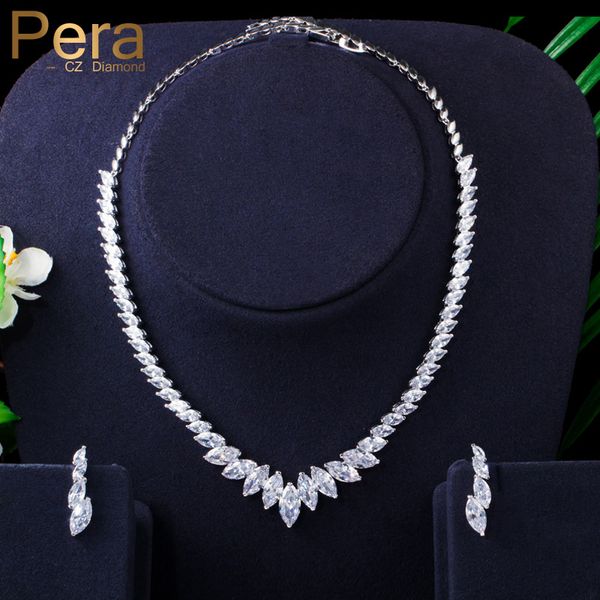 pera fashion marquise cut clean white cz zirconia wedding leaf drop necklace earrings set for brides bridesmaids jewelry j316, Silver
pera fashion marquise cut clean white cz zirconia wedding leaf drop necklace earrings set for brides bridesmaids jewelry j316, Silver