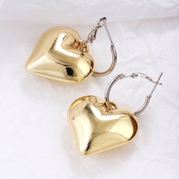 aensoa minimalist gold color big heart shape drop earrings for women vintage metal love heart statement earring party jewelry, Golden;silver
aensoa minimalist gold color big heart shape drop earrings for women vintage metal love heart statement earring party jewelry, Golden;silver