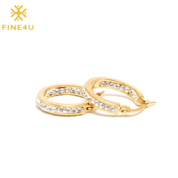 hoop & huggie fine4u e227 cubic zirconia earrings stainless steel inside-out made with cz, Golden;silver
hoop & huggie fine4u e227 cubic zirconia earrings stainless steel inside-out made with cz, Golden;silver