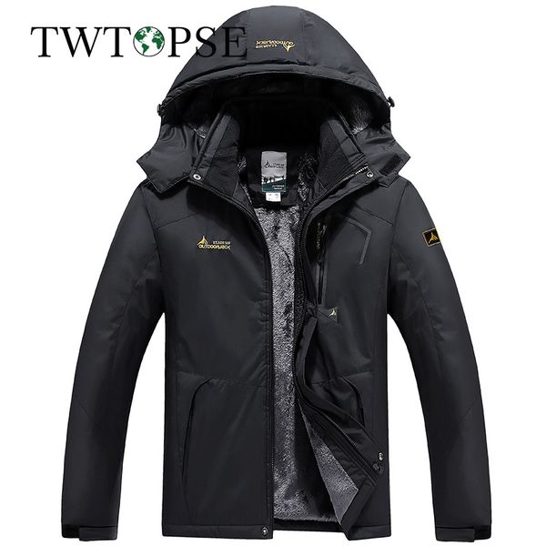 twe men winter outdoor coat waterproof warm hiking camping jacket cycling bike bicycle skiing fishing windproof fleece coat, Blue;black 
twe men winter outdoor coat waterproof warm hiking camping jacket cycling bike bicycle skiing fishing windproof fleece coat, Blue;black
