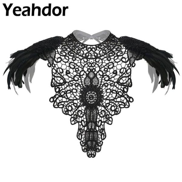womens victorian gothic natural feather wrap cape embroidery lace shoulder cape shawl shoulderpad epaulets with ribbon ties, Blue;gray
womens victorian gothic natural feather wrap cape embroidery lace shoulder cape shawl shoulderpad epaulets with ribbon ties, Blue;gray