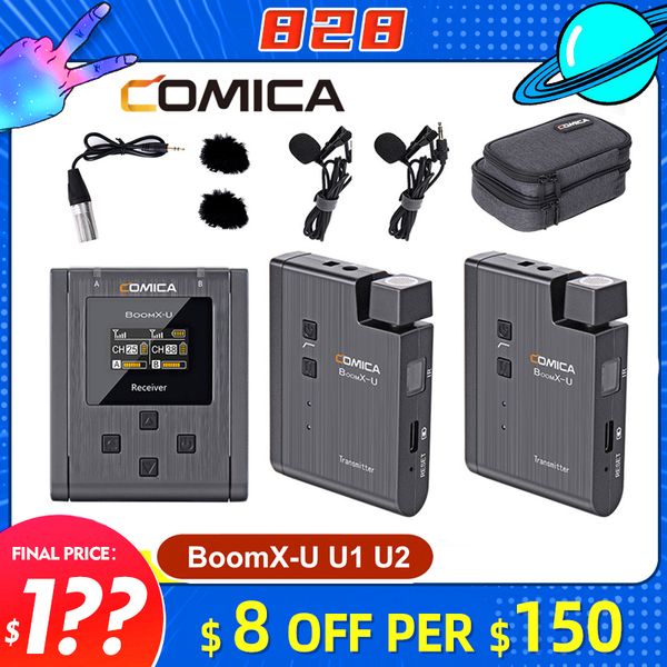 comica boomx-u u2 u1 broadcasting multi-functional mini uhf wireless microphone dual transmitters triggered by one receiver
comica boomx-u u2 u1 broadcasting multi-functional mini uhf wireless microphone dual transmitters triggered by one receiver