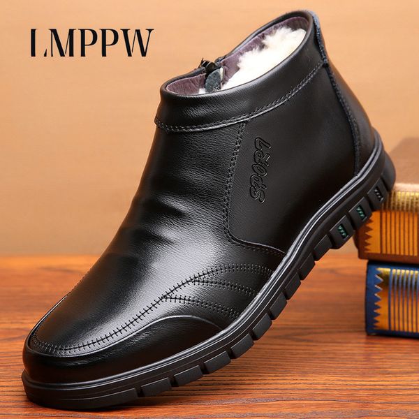 genuine leather men boots winter plush inside antiskid bottom keep warm waterproof leather snow boots shoes chaussure homme 2a, Black
genuine leather men boots winter plush inside antiskid bottom keep warm waterproof leather snow boots shoes chaussure homme 2a, Black