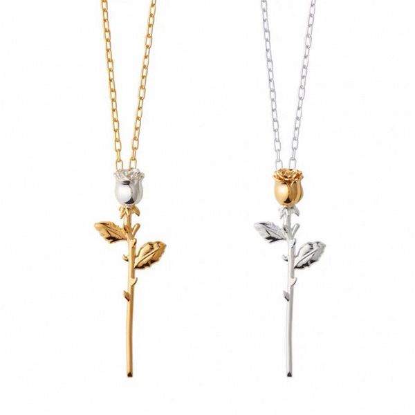 rose flower pendant necklace for women accesories titanium steel statement fashion jewelry long charm necklaces girls party gift, Silver
rose flower pendant necklace for women accesories titanium steel statement fashion jewelry long charm necklaces girls party gift, Silver