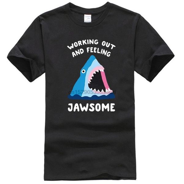 working out and feeling jawsome t-shirt
