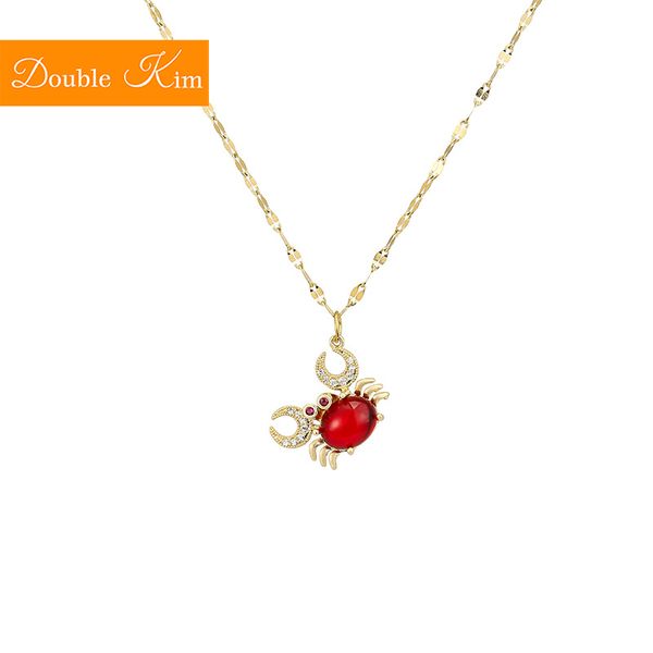 red crab pendant necklace zircon mosaic titanium steel stainless rose gold chain necklace fashion trendy women jewelry gift, Silver
red crab pendant necklace zircon mosaic titanium steel stainless rose gold chain necklace fashion trendy women jewelry gift, Silver