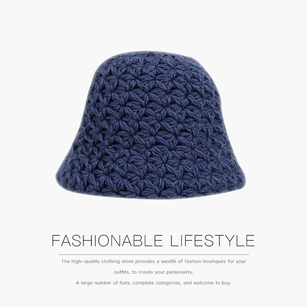 simple knitted fisherman hat female autumn and winter warm basin hat korean wild student wool bucket, Blue;gray
simple knitted fisherman hat female autumn and winter warm basin hat korean wild student wool bucket, Blue;gray