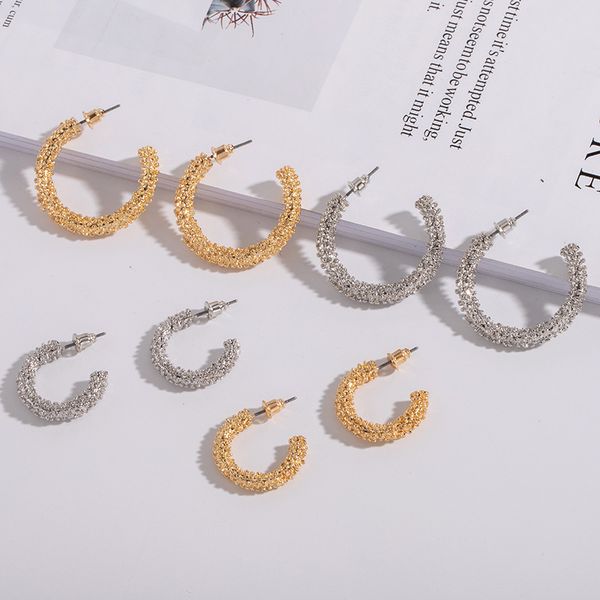 ujbox geometric round earrings for women retro irregular surface wedding party prom hoop earrings jewelry gift, Golden;silver
ujbox geometric round earrings for women retro irregular surface wedding party prom hoop earrings jewelry gift, Golden;silver