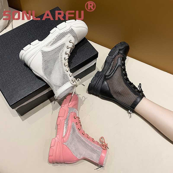 sonlarfu cool boots girl 2020 new versatile mesh hollow back zipper thick bottom thin short boots motorcycle, Black
sonlarfu cool boots girl 2020 new versatile mesh hollow back zipper thick bottom thin short boots motorcycle, Black