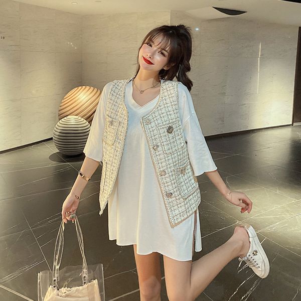 women's waistcoat 2020 small fragrant tweed vest very fairy coat western style net red age reduction vest jacket female, Black
women's waistcoat 2020 small fragrant tweed vest very fairy coat western style net red age reduction vest jacket female, Black