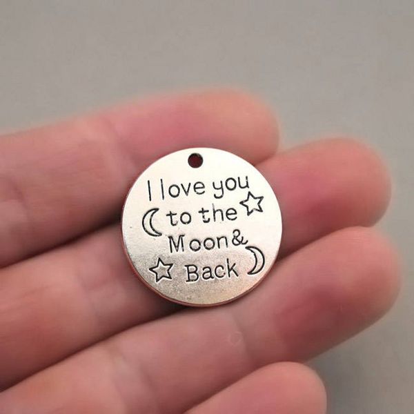 100pcs i love you to the moon and back charms pendant antique silver tone for handmade craft jewelry making, Bronze;silver
100pcs i love you to the moon and back charms pendant antique silver tone for handmade craft jewelry making, Bronze;silver