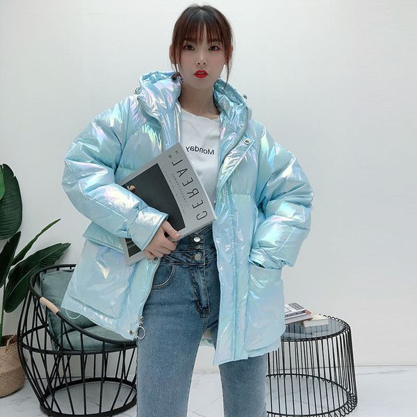 2020 new women winter korean coat white duck down parkas lady thick warm hooded bright surface all-match oversize jackets s179, Black
2020 new women winter korean coat white duck down parkas lady thick warm hooded bright surface all-match oversize jackets s179, Black