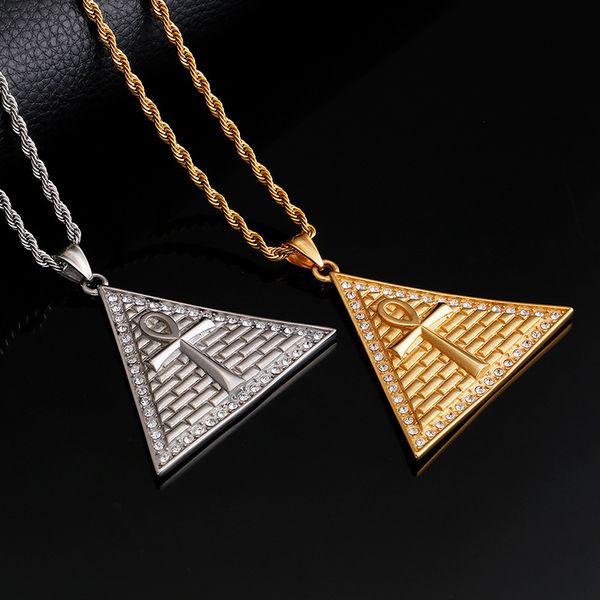 pendant necklaces ancient egyptian cross tag necklace titanium steel pyramid hip hop men and women fashion punk accessories jewelry gift, Silver
pendant necklaces ancient egyptian cross tag necklace titanium steel pyramid hip hop men and women fashion punk accessories jewelry gift, Silver