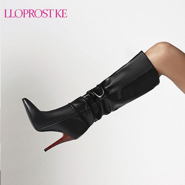lloprost ke pu leather knee high boots leather concise female pointed toe high heels pumps party shoes woman, Black
lloprost ke pu leather knee high boots leather concise female pointed toe high heels pumps party shoes woman, Black