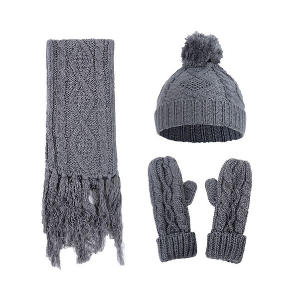1 set women hat scarf gloves lady comfortable scarf sets knitting warm solid color breathable for winter, Blue;gray
1 set women hat scarf gloves lady comfortable scarf sets knitting warm solid color breathable for winter, Blue;gray