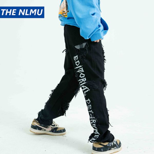 letter embroidery hole destroyed jeans men streetwear ripped jeans pants 2020 hip hop broken biker denim pant straight wy165, Blue
letter embroidery hole destroyed jeans men streetwear ripped jeans pants 2020 hip hop broken biker denim pant straight wy165, Blue
