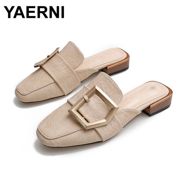 yaerni black low heels mules women shoes buckle slides square toe slippers fashion big size slip on sandalias
yaerni black low heels mules women shoes buckle slides square toe slippers fashion big size slip on sandalias