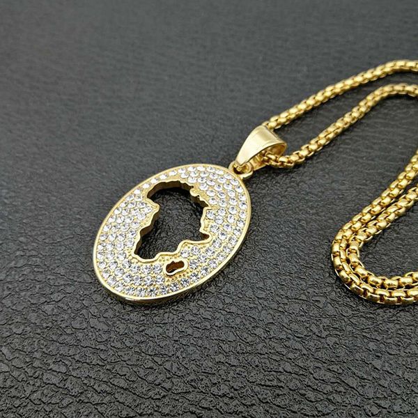 hip hop rhinestones paved bling iced out stainless steel hollow africa map pendants necklaces for men rapper jewelry, Silver
hip hop rhinestones paved bling iced out stainless steel hollow africa map pendants necklaces for men rapper jewelry, Silver