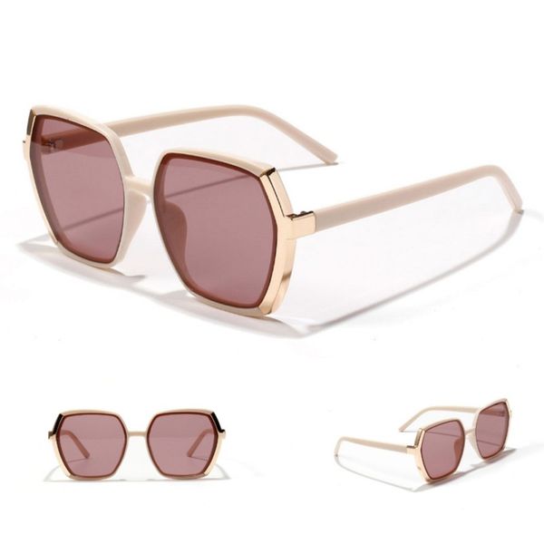 2020 summer women fashion wild trendy polygonal large border half-metal color casual sunglasses eyewear streetwear, Silver
2020 summer women fashion wild trendy polygonal large border half-metal color casual sunglasses eyewear streetwear, Silver